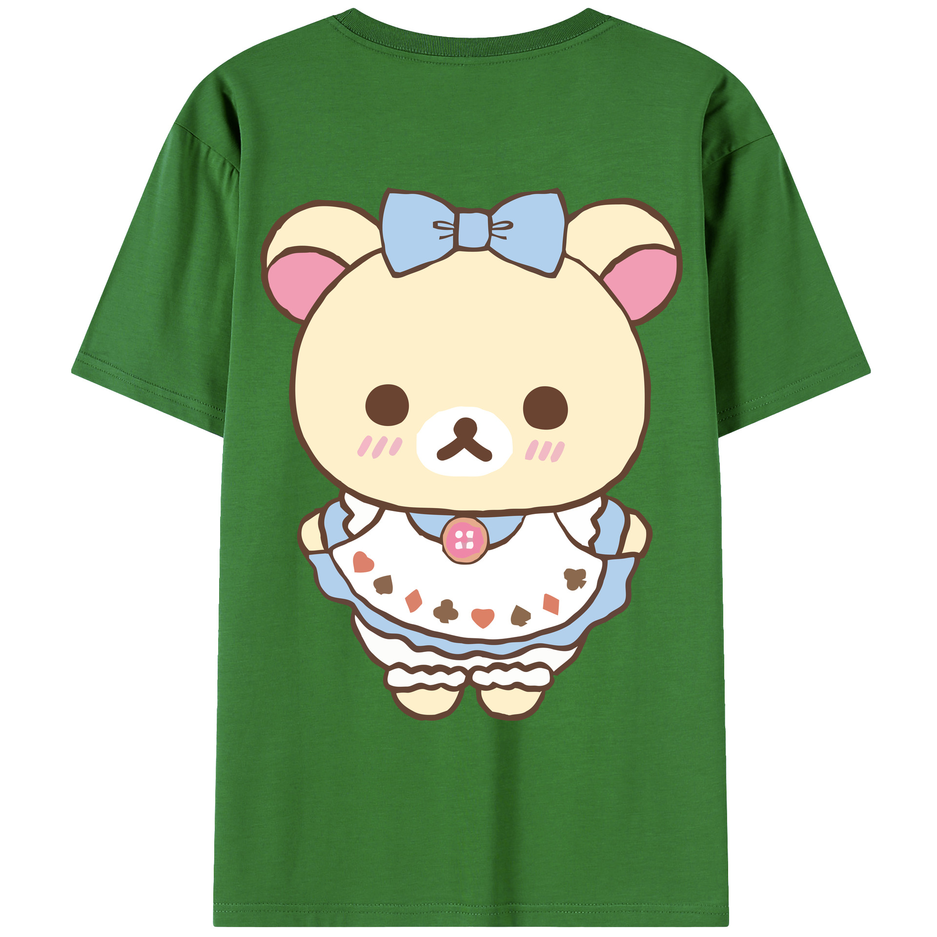 （画像用） リラックマ リラックマ キイロイトリ Rilakkuma Korilakkuma Kiiroitori レディース半袖Tシャツ(バックプリント)